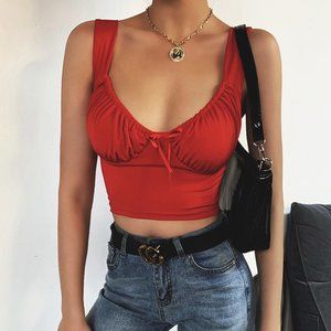 Milkmaid Ruched Tank Top